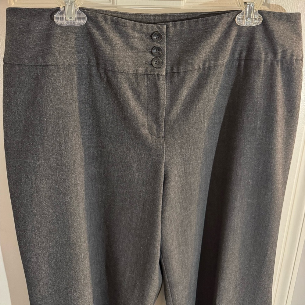 Style & Co. Gray High Rise Wide Leg Stretch Dress Pants Size 16 - Picture 2 of 11